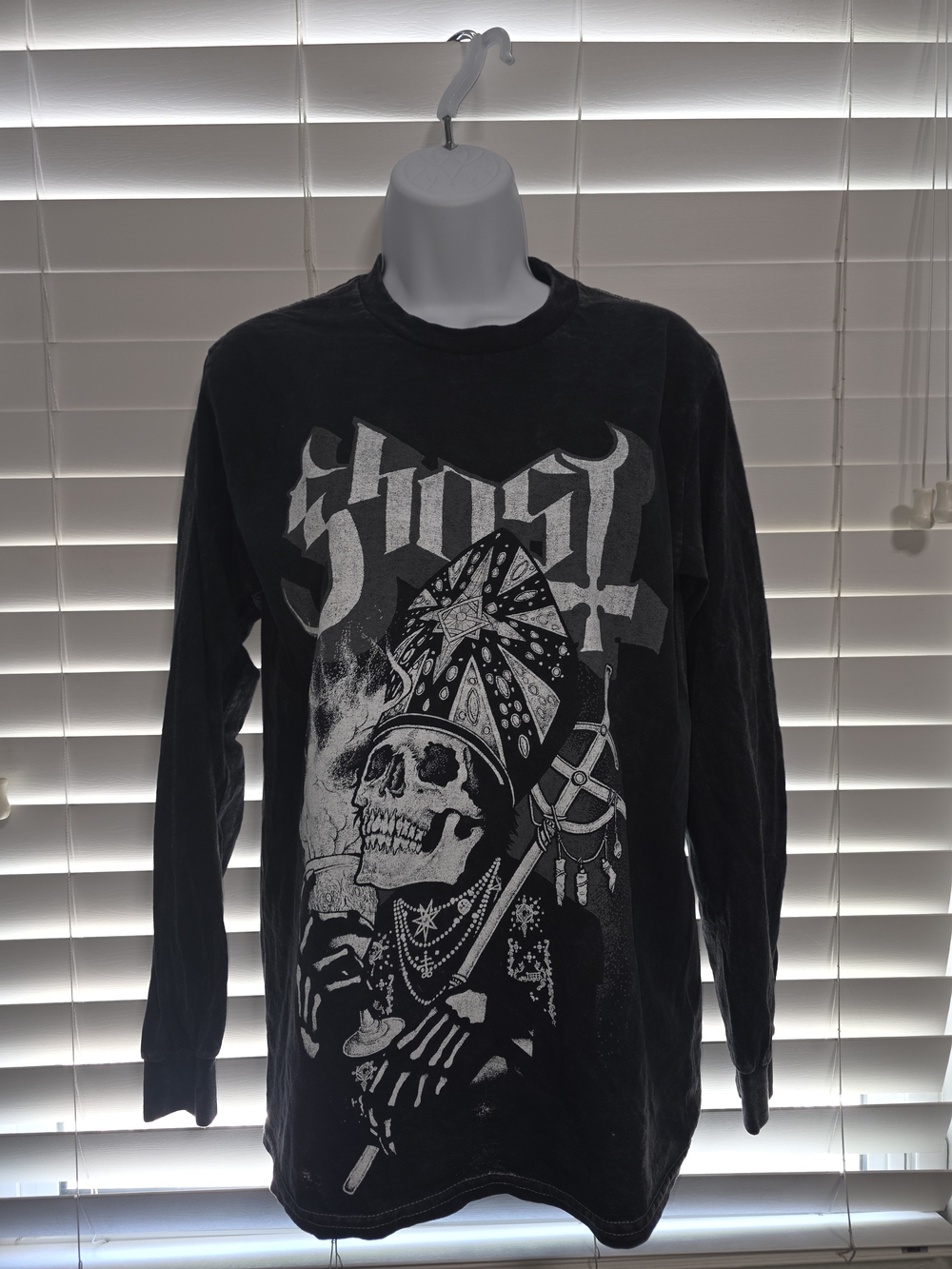 Ghost Black Long-Sleeve Graphic Tee